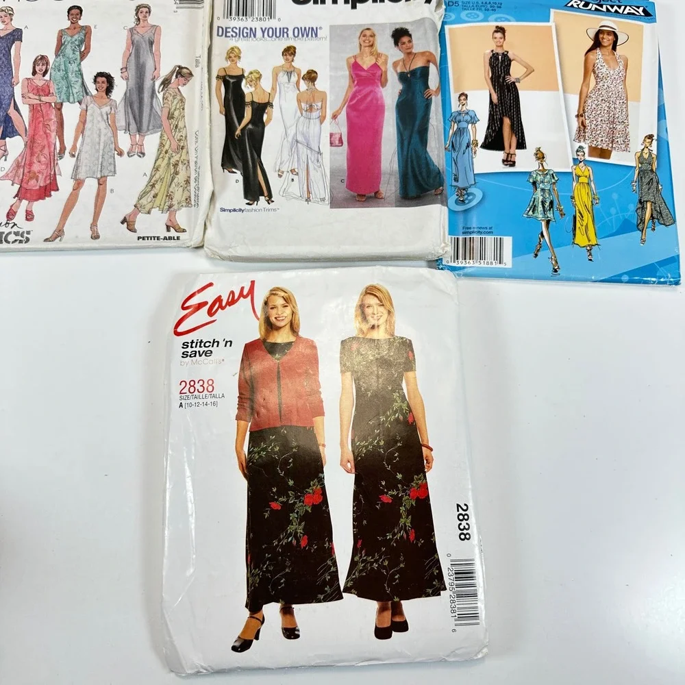 VTG Lot of 14 Sewing Patterns McCalls Simplicity New Look Dress Bridal Maxi 90s - Picture 5 of 9